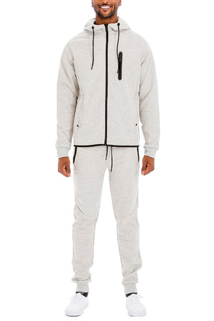 Mens Full Zip Sweat Pant Sweat Set-Teresa's Fashionista LLC