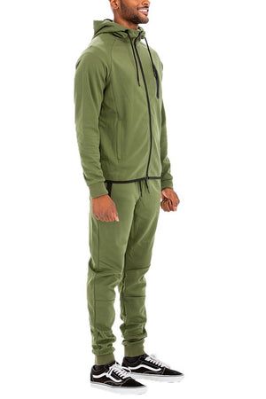 Mens Full Zip Sweat Pant Sweat Set-Teresa's Fashionista LLC
