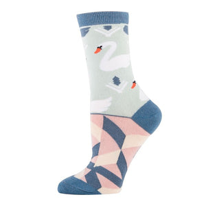 Black Swan - Women's Crew Socks-Teresa's Fashionista LLC