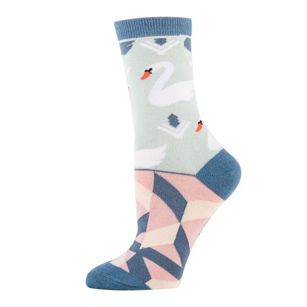 Black Swan - Women's Crew Socks-Teresa's Fashionista LLC