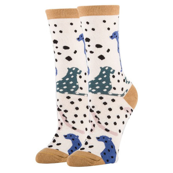 Cheetah Charm - Women's Cotton Crew Socks-Teresa's Fashionista LLC