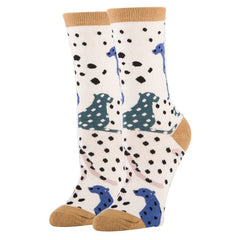 Cheetah Charm - Women's Cotton Crew Socks-Teresa's Fashionista LLC
