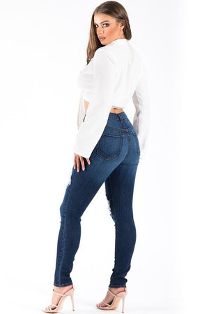 KYLIE SKINNY JEAN IN DARK WASH - Teresa's Fashionista LLC
