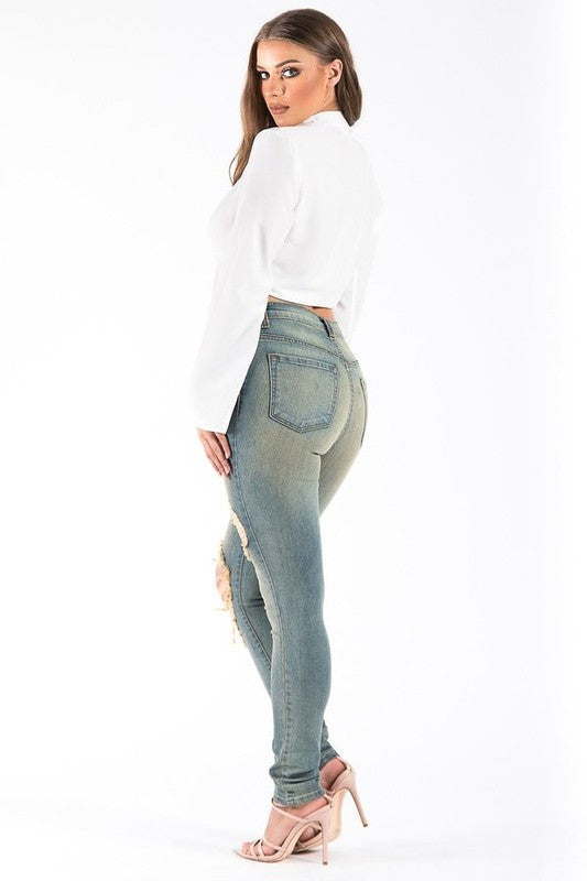 Kylie Skinny Jean in Sand - Teresa's Fashionista LLC
