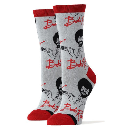 It's Bob Ross - Women's Funny Crew Socks-Teresa's Fashionista LLC