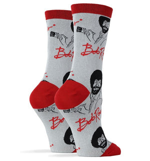 It's Bob Ross - Women's Funny Crew Socks-Teresa's Fashionista LLC