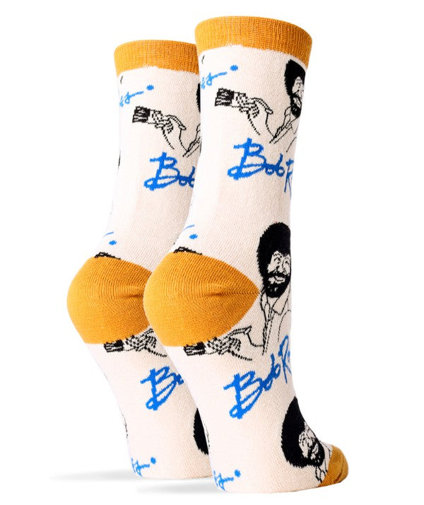 It's Bob Ross - Women's Funny Crew Socks-Teresa&#39;s Fashionista LLC