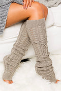 Cable Knit Long Tie Leg Warmer-Teresa's Fashionista LLC