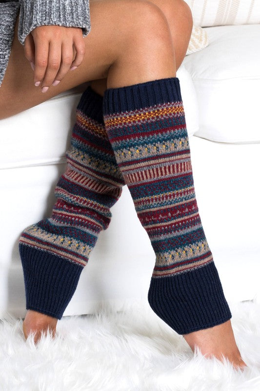 Short Fairisle Legwarmer-Teresa's Fashionista LLC