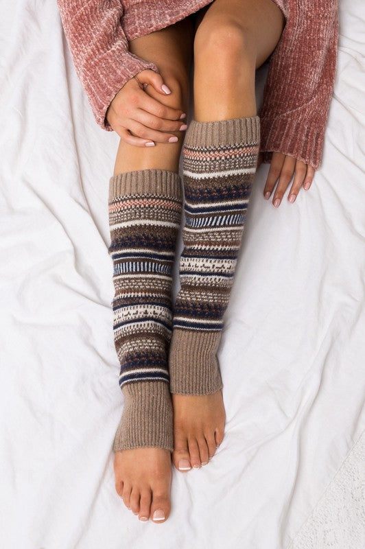 Short Fairisle Legwarmer-Teresa's Fashionista LLC