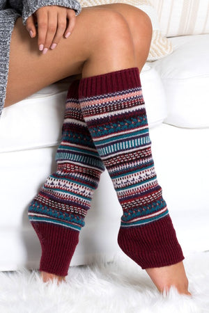 Short Fairisle Legwarmer-Teresa's Fashionista LLC