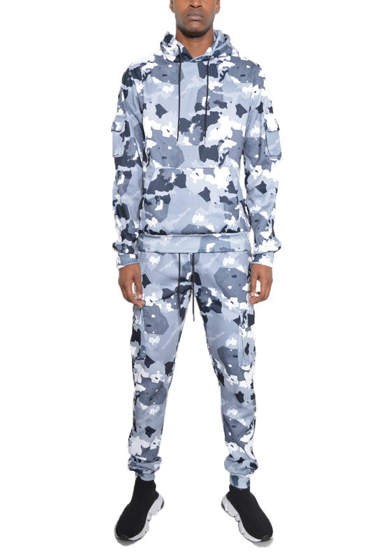 FULL CAMO HOODIE COTTON SWEAT SET-Teresa's Fashionista LLC