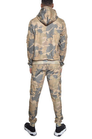 FULL CAMO HOODIE COTTON SWEAT SET-Teresa's Fashionista LLC