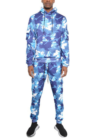 FULL CAMO HOODIE COTTON SWEAT SET-Teresa's Fashionista LLC