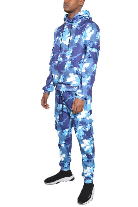 FULL CAMO HOODIE COTTON SWEAT SET-Teresa's Fashionista LLC
