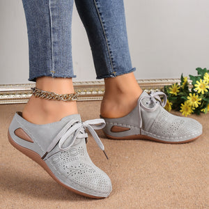 Lace-Up Round Toe Wedge Sandals-Teresa's Fashionista LLC
