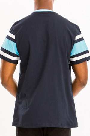 COTTON THREE STRIPE TSHIRT-Teresa's Fashionista LLC