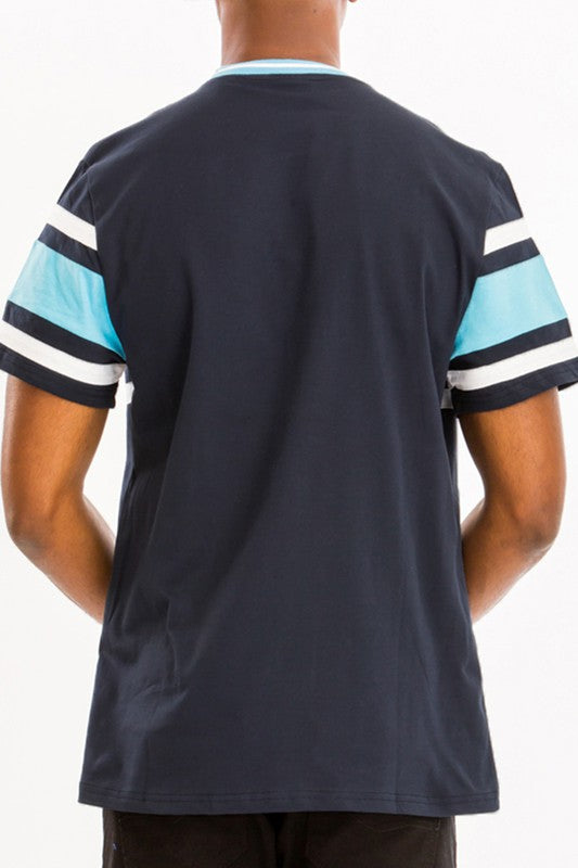 COTTON THREE STRIPE TSHIRT-Teresa's Fashionista LLC