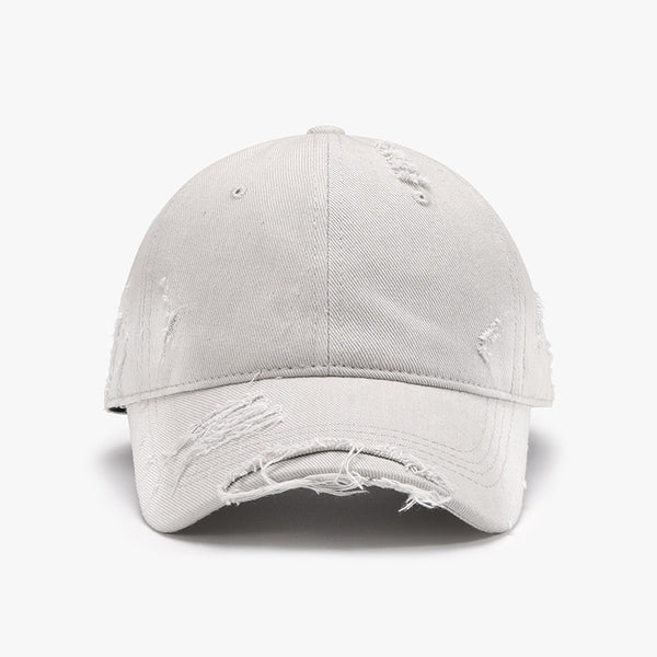 Distressed Adjustable Cotton Hat-Teresa's Fashionista LLC