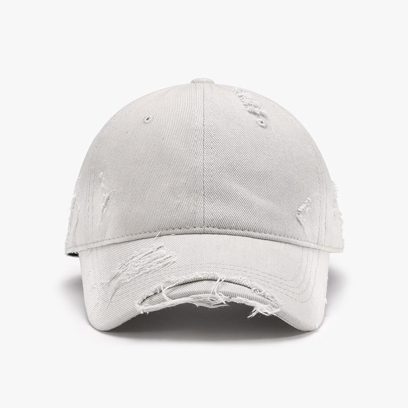 Distressed Adjustable Cotton Hat-Teresa&#39;s Fashionista LLC