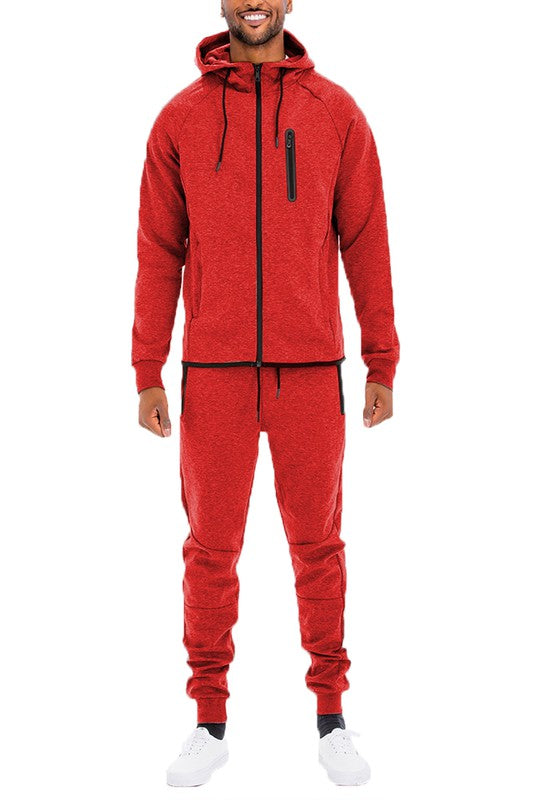 Mens Full Zip Sweat Pant Sweat Set-Teresa's Fashionista LLC