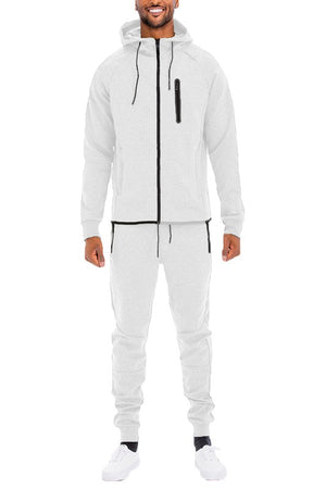 Mens Full Zip Sweat Pant Sweat Set-Teresa's Fashionista LLC