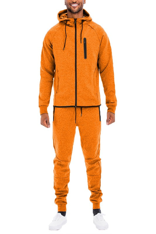 Mens Full Zip Sweat Pant Sweat Set-Teresa's Fashionista LLC