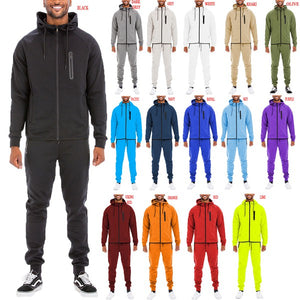 Mens Full Zip Sweat Pant Sweat Set-Teresa's Fashionista LLC