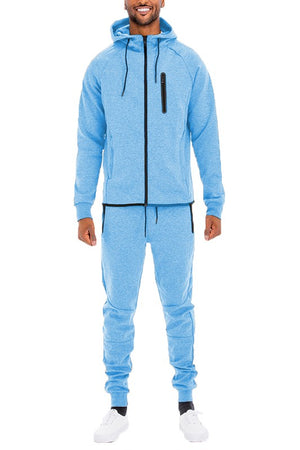 Mens Full Zip Sweat Pant Sweat Set-Teresa's Fashionista LLC