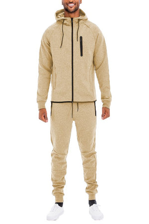 Mens Full Zip Sweat Pant Sweat Set-Teresa's Fashionista LLC
