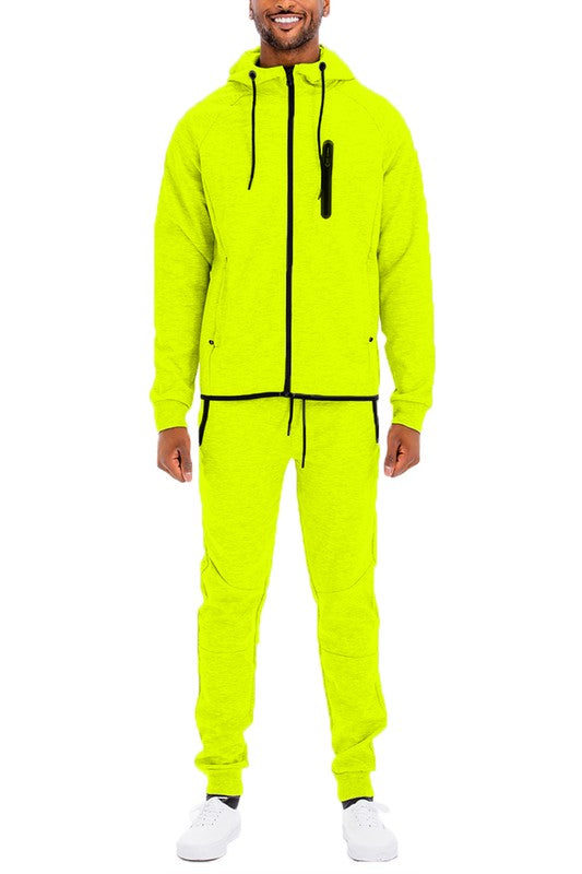 Mens Full Zip Sweat Pant Sweat Set-Teresa's Fashionista LLC