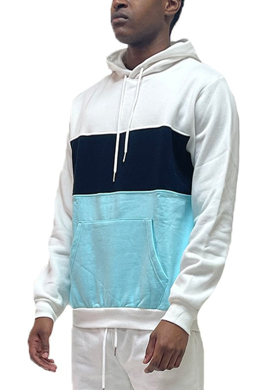 COLOR BLOCK PULLOVER HOODIE-Teresa&#39;s Fashionista LLC