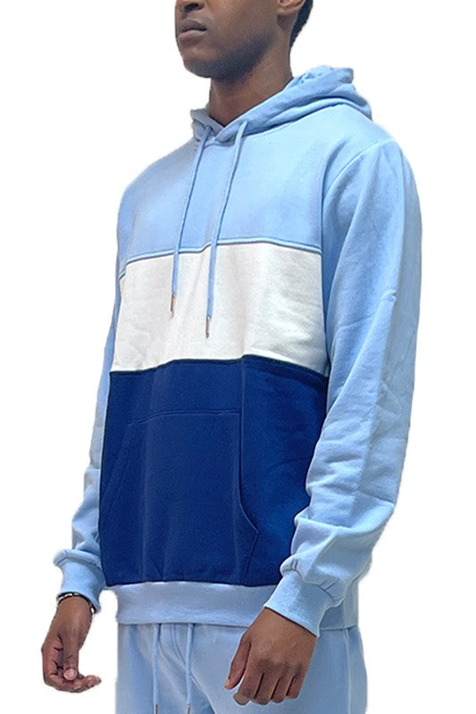 COLOR BLOCK PULLOVER HOODIE-Teresa&#39;s Fashionista LLC