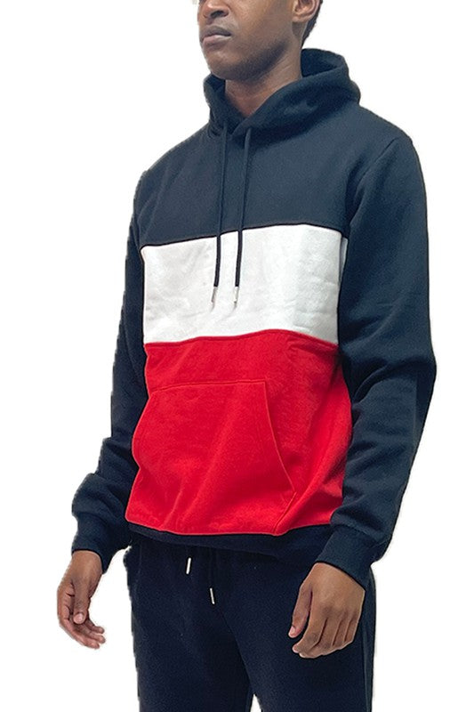 COLOR BLOCK PULLOVER HOODIE-Teresa's Fashionista LLC