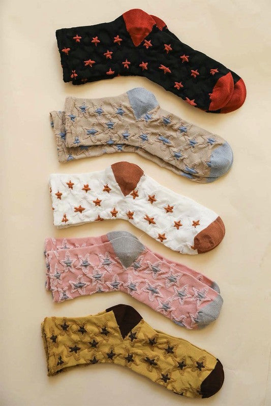 Star Design Socks-Teresa's Fashionista LLC
