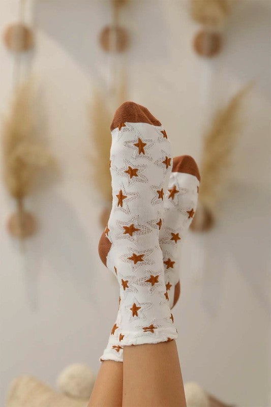 Star Design Socks-Teresa's Fashionista LLC