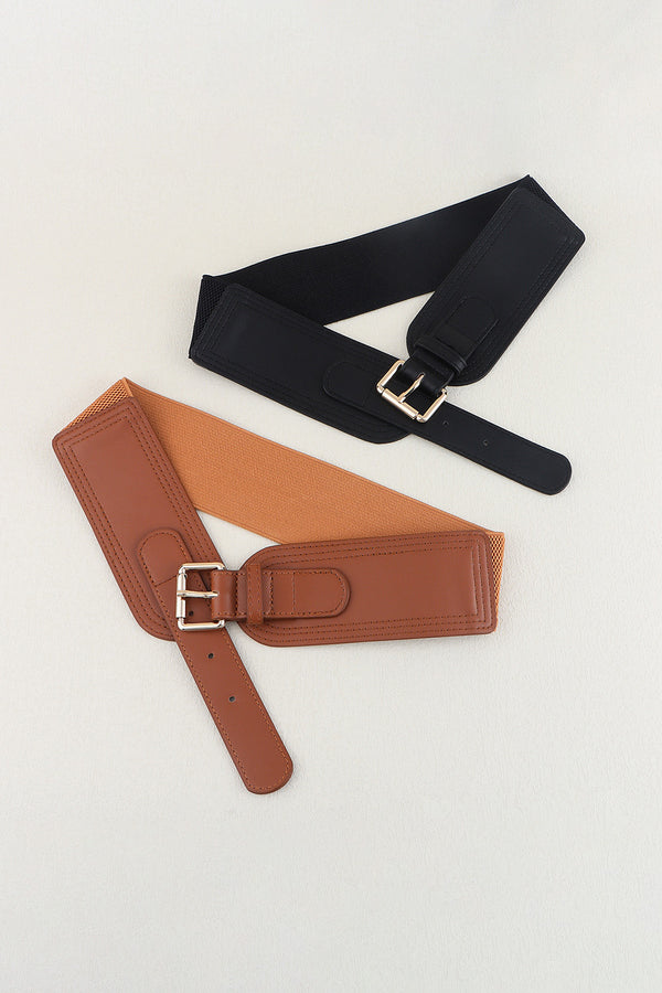 Elastic Wide PU Belt-Teresa's Fashionista LLC