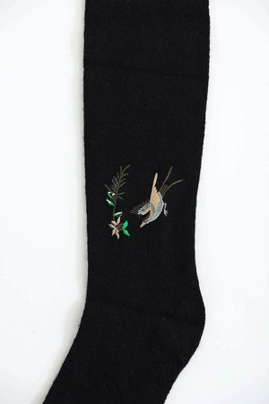 Hummingbird Wool Knee High Socks-Teresa's Fashionista LLC