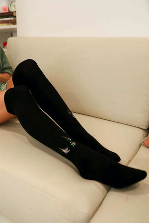 Hummingbird Wool Knee High Socks-Teresa's Fashionista LLC