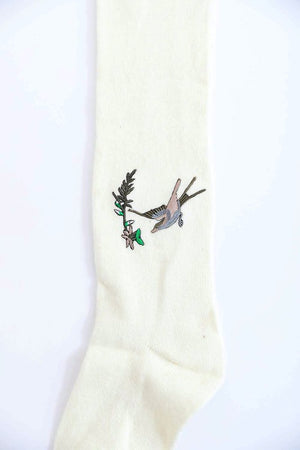 Hummingbird Wool Knee High Socks-Teresa's Fashionista LLC