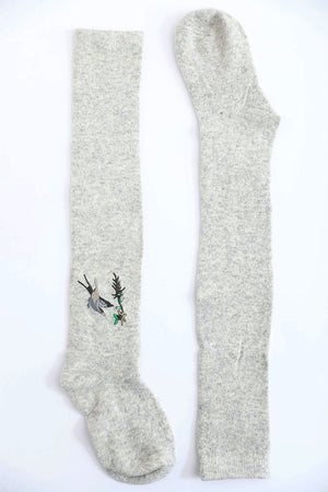 Hummingbird Wool Knee High Socks-Teresa's Fashionista LLC