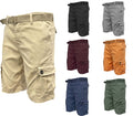 Weiv Mens Belted Cargo Shorts with Belt-Teresa's Fashionista LLC