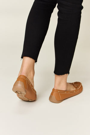 Forever Link Bow Decor Flat Loafers-Teresa's Fashionista LLC