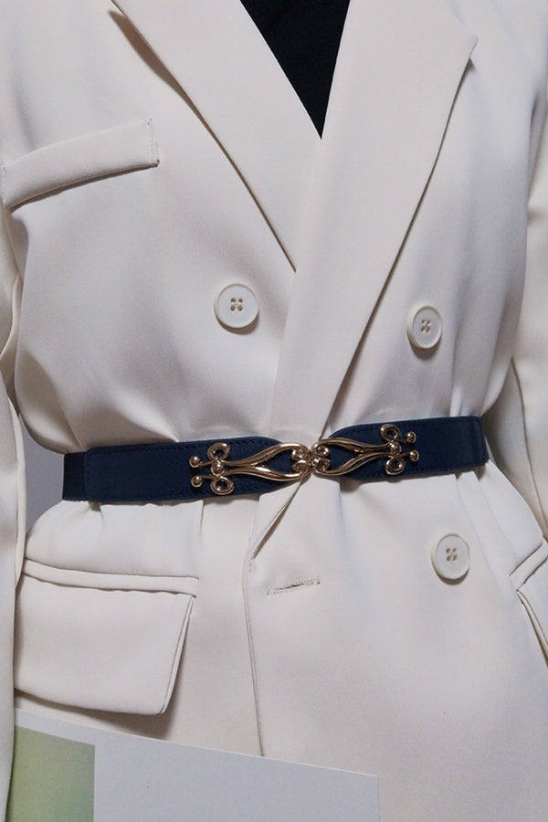 Alloy Buckle Elastic Belt-Teresa's Fashionista LLC