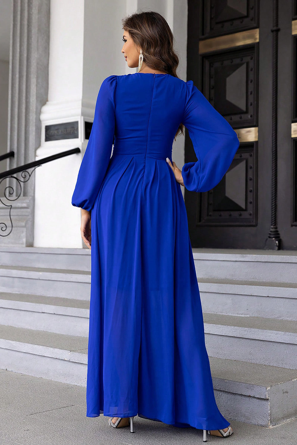 Twist Front Cutout Long Sleeve Dress-Teresa's Fashionista LLC