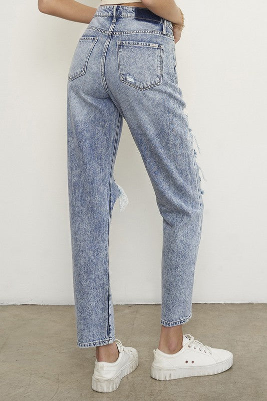 SLIM BOYFRIEND JEANS - Teresa's Fashionista LLC