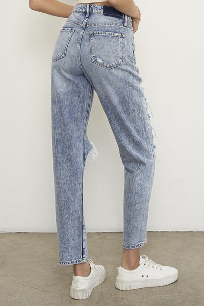SLIM BOYFRIEND JEANS - Teresa's Fashionista LLC