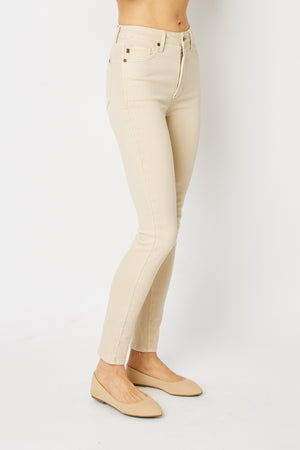 Judy Blue Full Size Garment Dyed Tummy Control Skinny Jeans-Teresa's Fashionista LLC