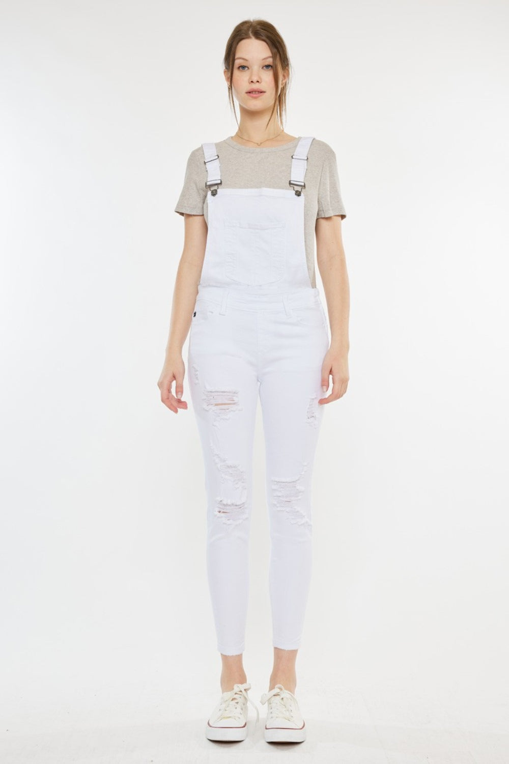 Kancan Distressed Skinny Denim Overalls - Teresa's Fashionista LLC