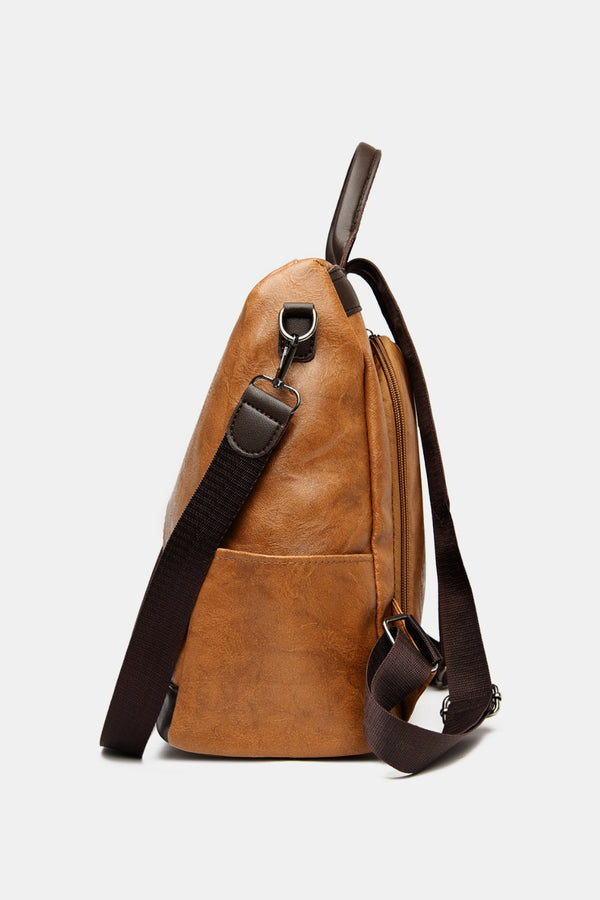 PU Leather Large Backpack Bag-Teresa's Fashionista LLC